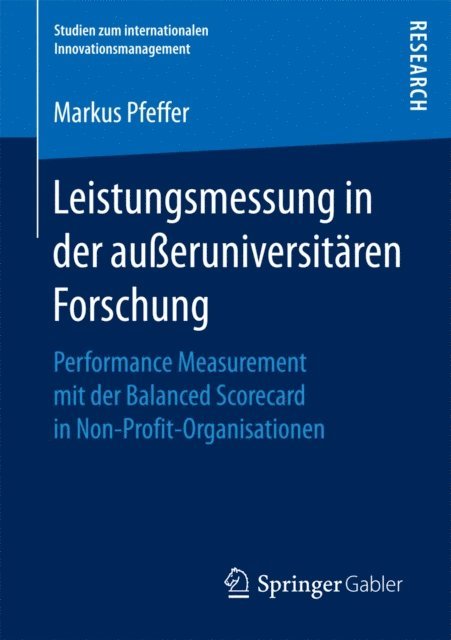 Markus Pfeffer - Leistungsmessung in der außeruniversitären Forschung, E-bok
