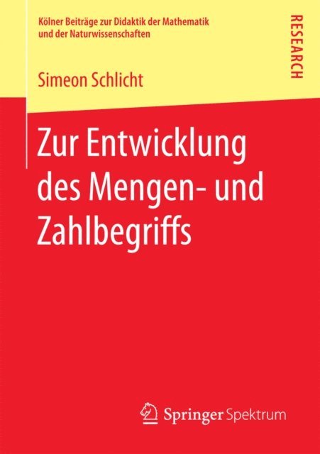 Simeon Schlicht - Zur Entwicklung des Mengen- und Zahlbegriffs, E-bok