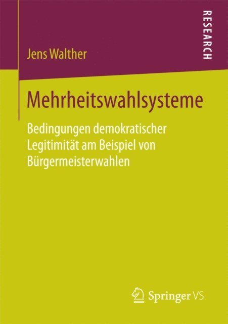 Jens Walther - Mehrheitswahlsysteme, E-bok