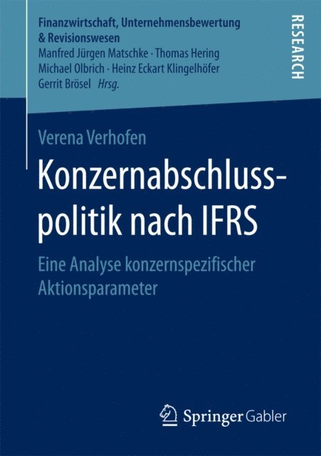 Verena Verhofen - Konzernabschlusspolitik nach IFRS, E-bok