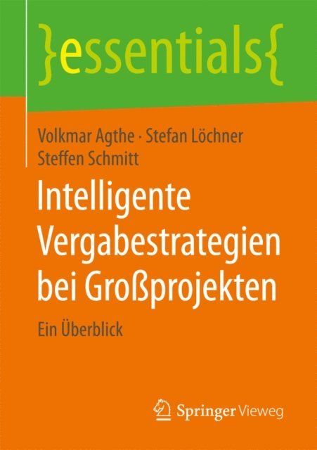 Steffen Schmitt, Stefan Lochner, Volkmar Agthe - Intelligente Vergabestrategien bei Großprojekten, E-bok