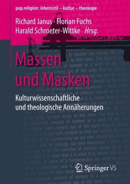 Harald Schroeter-Wittke, Florian Fuchs, Richard Janus - Massen und Masken, E-bok