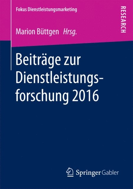 Marion Buttgen - Beiträge zur Dienstleistungsforschung 2016, E-bok