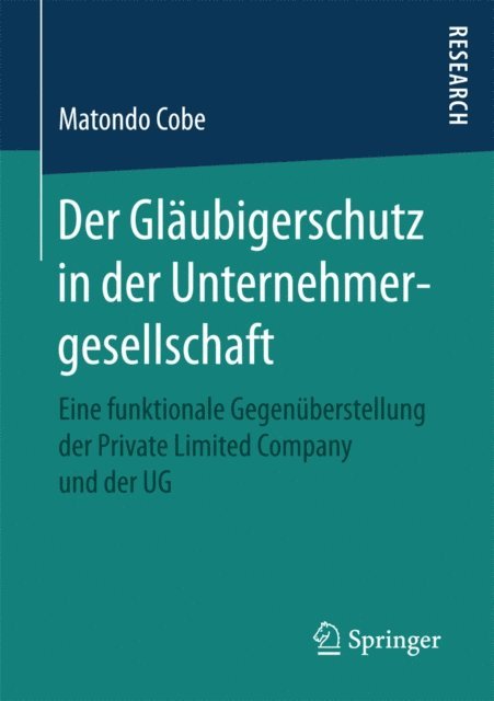 Matondo Cobe - Der Gläubigerschutz in der Unternehmergesellschaft, E-bok