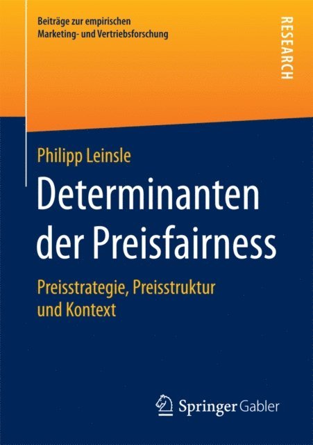 Philipp Leinsle - Determinanten der Preisfairness, E-bok