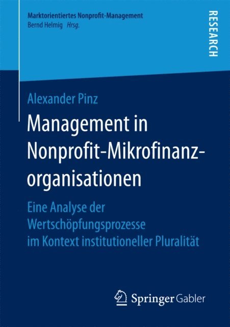 Alexander Pinz - Management in Nonprofit-Mikrofinanzorganisationen, E-bok