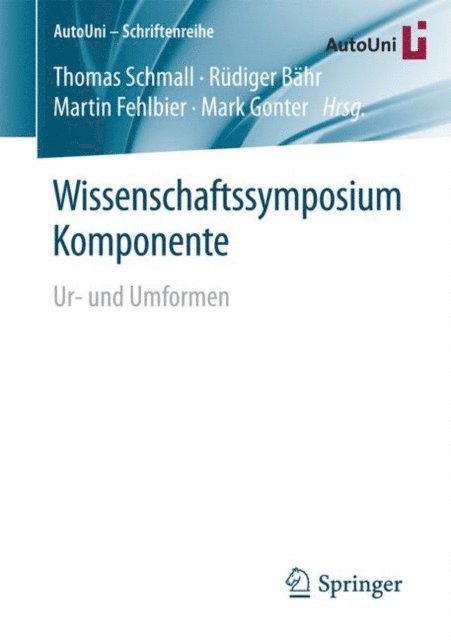 Mark Gonter, Martin Fehlbier, Rudiger Bahr, Thomas Schmall - Wissenschaftssymposium Komponente, E-bok