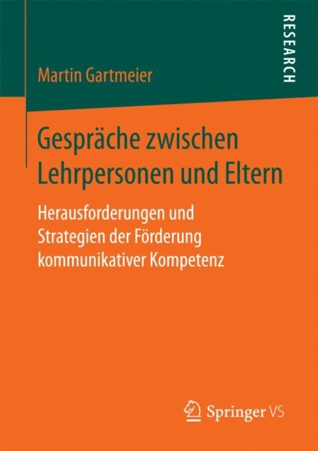 Martin Gartmeier - Gespräche zwischen Lehrpersonen und Eltern, E-bok