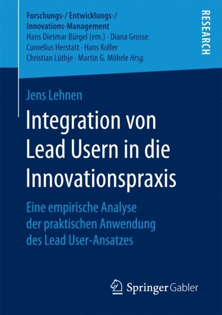 Jens Lehnen - Integration von Lead Usern in die Innovationspraxis, E-bok