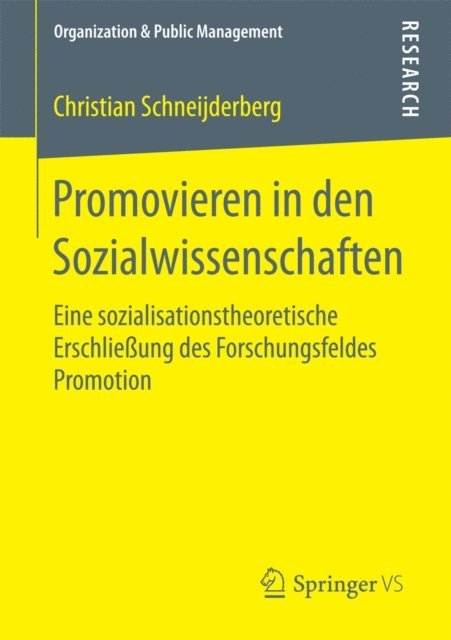 Christian Schneijderberg - Promovieren in den Sozialwissenschaften, E-bok