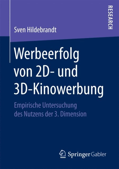 Sven Hildebrandt - Werbeerfolg von 2D- und 3D-Kinowerbung, E-bok
