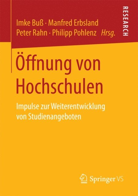 Philipp Pohlenz, Peter Rahn, Manfred Erbsland, Imke Bu - Öffnung von Hochschulen, E-bok