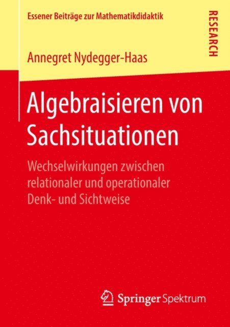 Annegret Nydegger-Haas - Algebraisieren von Sachsituationen, E-bok