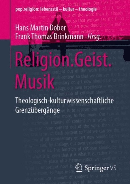 Frank Thomas Brinkmann, Hans Martin Dober - Religion.Geist.Musik, E-bok