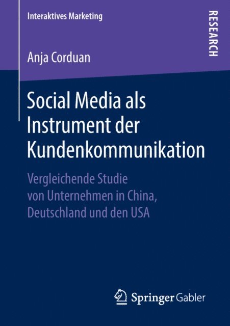 Anja Corduan - Social Media als Instrument der Kundenkommunikation, E-bok