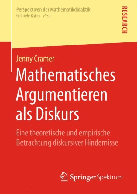 Jenny Cramer - Mathematisches Argumentieren als Diskurs, E-bok