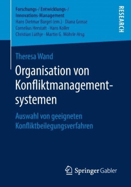 Theresa Wand - Organisation von Konfliktmanagementsystemen, E-bok