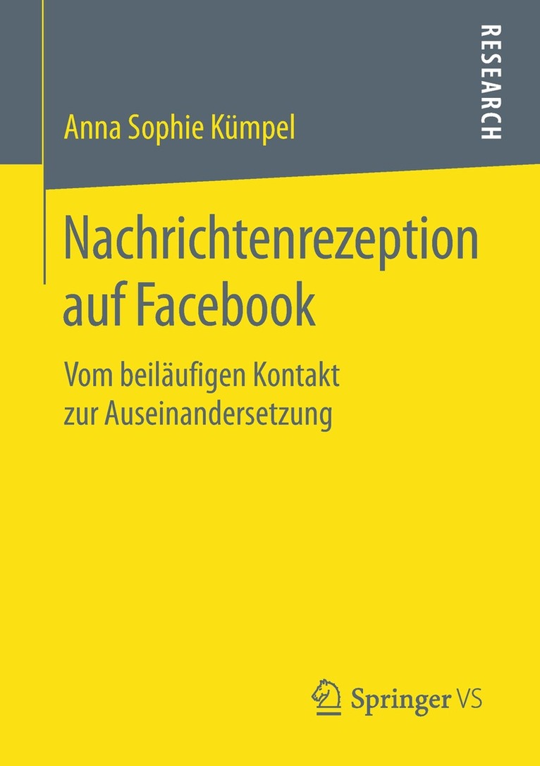 Anna Sophie Kümpel - Nachrichtenrezeption auf Facebook, Häftad