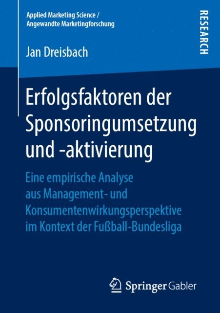 Jan Dreisbach - Erfolgsfaktoren der Sponsoringumsetzung und -aktivierung, E-bok