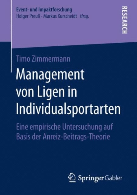 Timo Zimmermann - Management von Ligen in Individualsportarten, E-bok