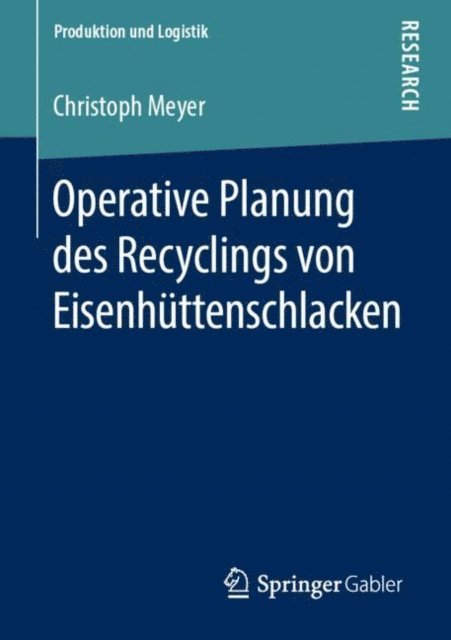 Christoph Meyer - Operative Planung des Recyclings von Eisenhüttenschlacken, E-bok