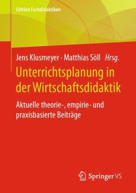 Matthias Soll, Jens Klusmeyer - Unterrichtsplanung in der Wirtschaftsdidaktik, E-bok