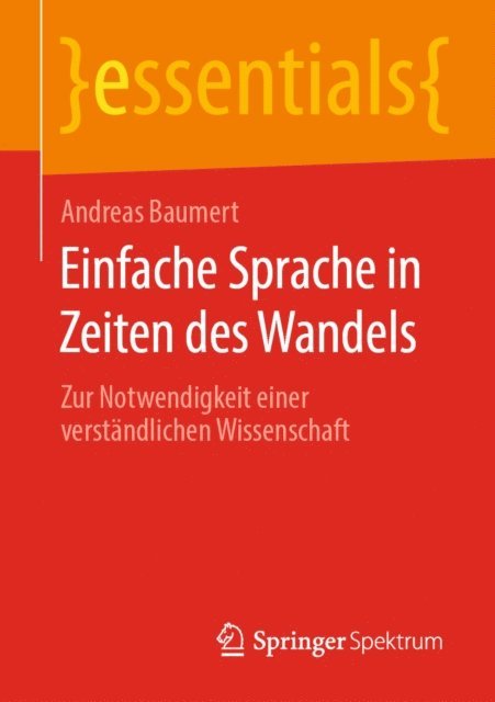 Andreas Baumert - Einfache Sprache in Zeiten des Wandels, E-bok