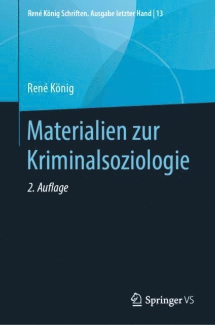 Rene Konig, Fritz Sack, Aldo Legnaro - Materialien zur Kriminalsoziologie, E-bok