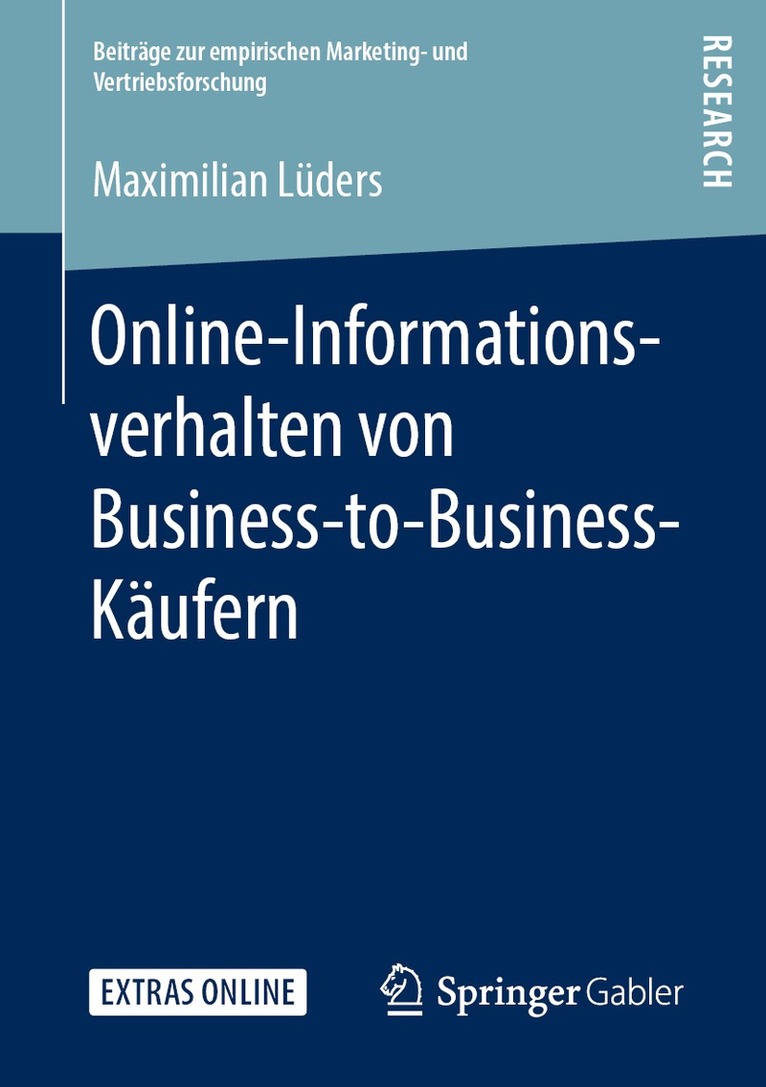 Maximilian Lüders - Online-Informationsverhalten von Business-to-Business-Käufern, Häftad. Tillgänglighet: Lägg i varukorg