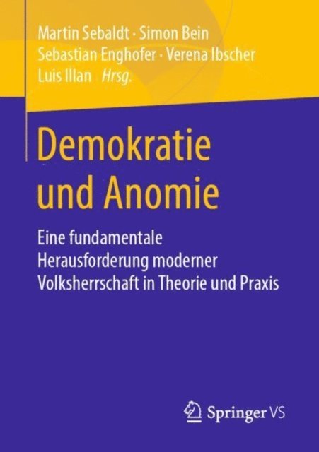 Luis Illan, Verena Ibscher, Sebastian Enghofer, Simon Bein, Martin Sebaldt - Demokratie und Anomie, E-bok