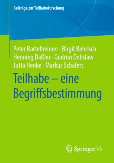 Markus Schafers, Jutta Henke, Gudrun Dobslaw, Henning Daler, Birgit Behrisch, Peter Bartelheimer - Teilhabe – eine Begriffsbestimmung, E-bok