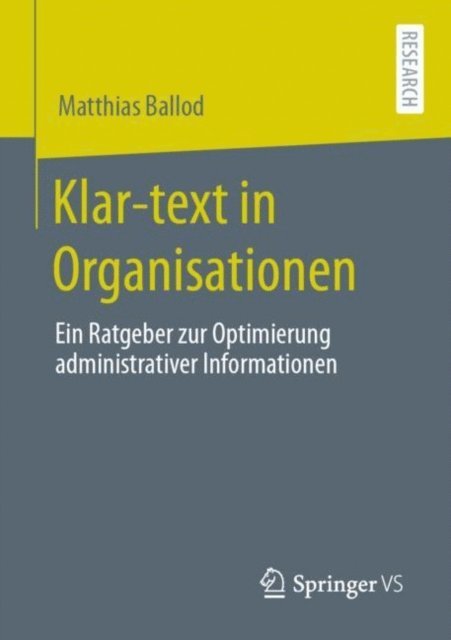 Matthias Ballod - Klar-text in Organisationen, E-bok