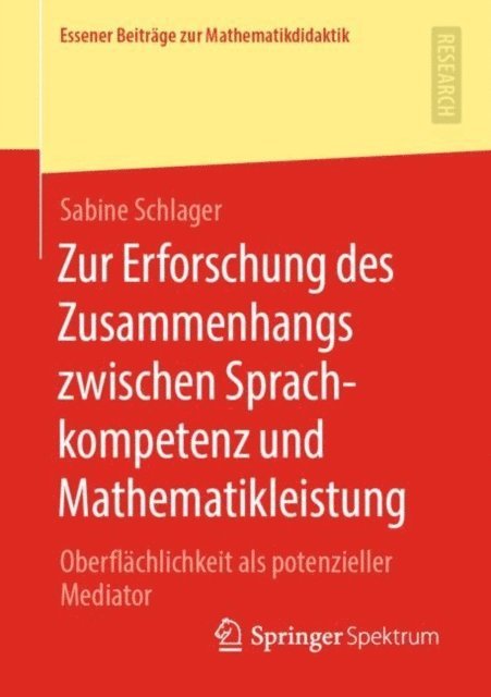 Sabine Schlager - Zur Erforschung des Zusammenhangs zwischen Sprachkompetenz und Mathematikleistung, E-bok