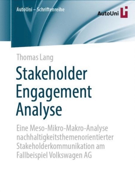 Thomas Lang - Stakeholder Engagement Analyse, E-bok