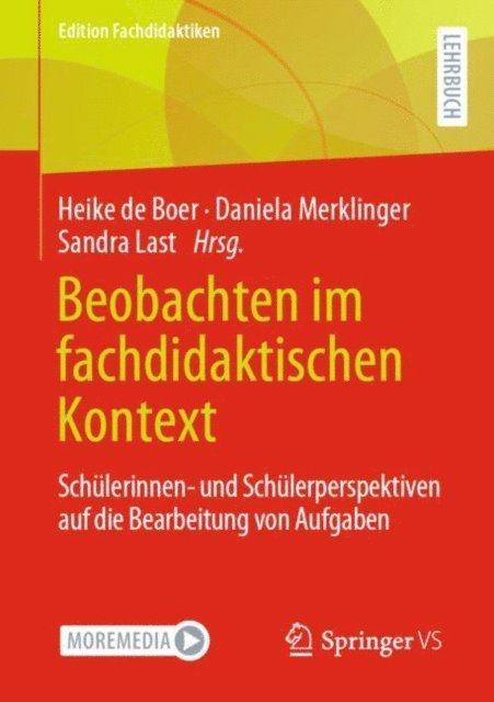 Sandra Last, Daniela Merklinger, Heike de Boer - Beobachten im fachdidaktischen Kontext, E-bok