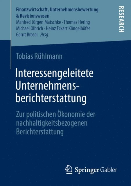 Tobias Ruhlmann - Interessengeleitete Unternehmensberichterstattung, E-bok