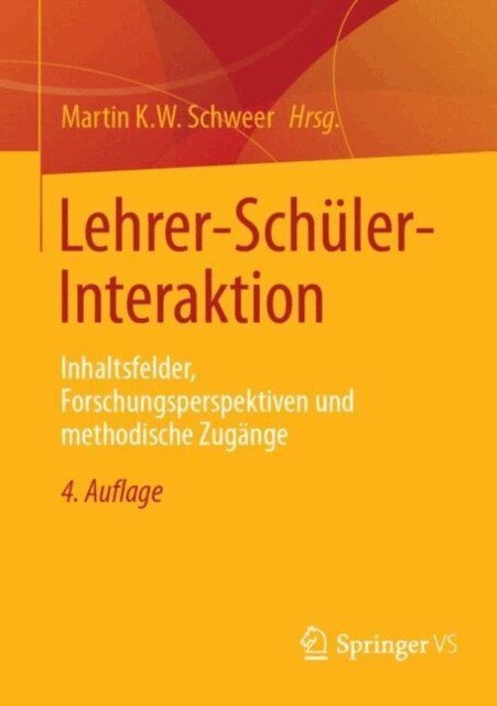 Martin K.W. Schweer - Lehrer-Schüler-Interaktion, E-bok
