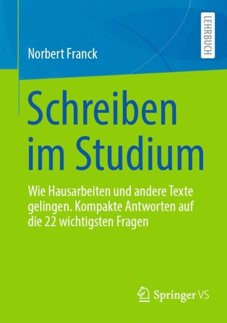 Norbert Franck - Schreiben im Studium, E-bok. Tillgänglighet: Lägg i varukorg