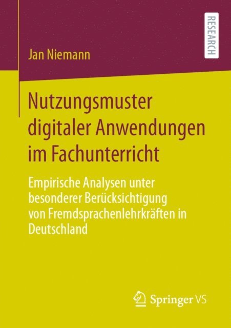 Jan Niemann - Nutzungsmuster digitaler Anwendungen im Fachunterricht, E-bok