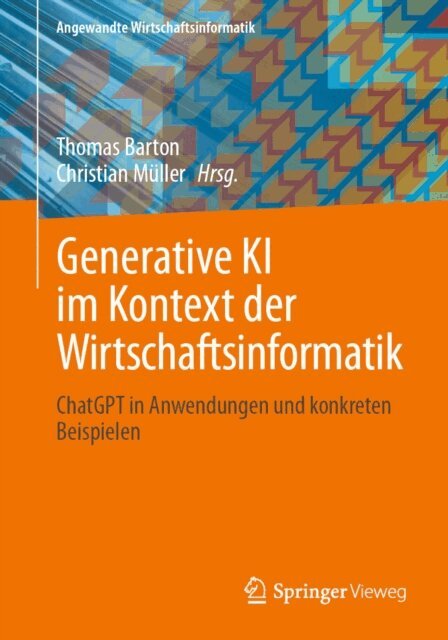 Christian Muller, Thomas Barton - Generative KI im Kontext der Wirtschaftsinformatik, E-bok