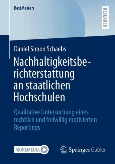 Daniel Simon Schaebs - Nachhaltigkeitsberichterstattung an staatlichen Hochschulen, E-bok