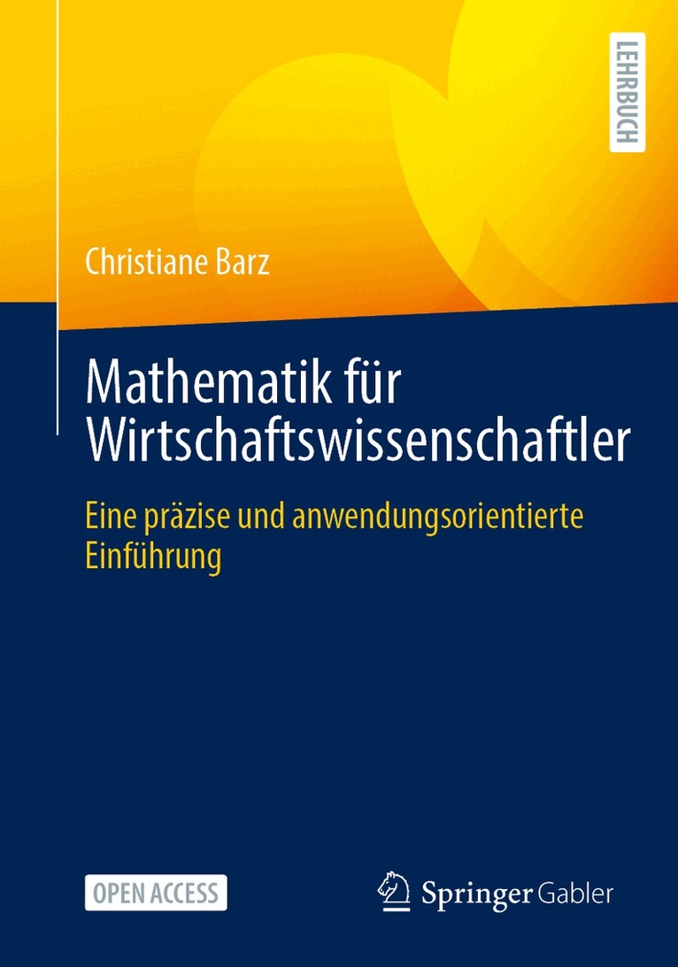 Christiane Barz - Mathematik für Wirtschaftswissenschaftler, Häftad