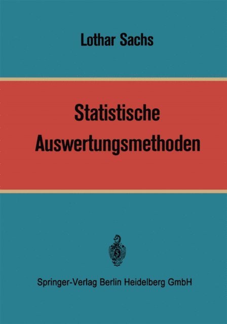 Lothar Sachs - Statistische Auswertungsmethoden, E-bok