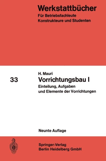 H. Mauri - Vorrichtungsbau I, E-bok