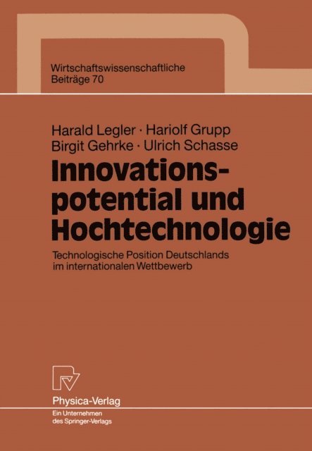 Ulrich Schasse, Birgit Gehrke, Hariolf Grupp, Harald Legler - Innovationspotential und Hochtechnologie, E-bok