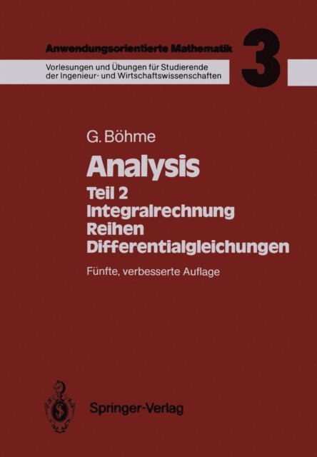 Gert Bohme - Analysis, E-bok