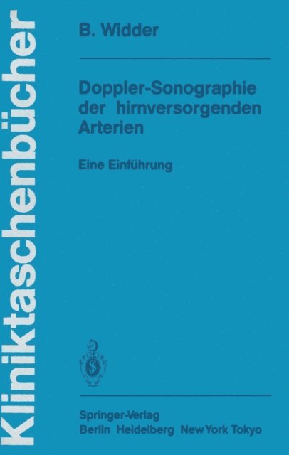 Bernhard Widder - Doppler-Sonographie der hirnversorgenden Arterien, E-bok