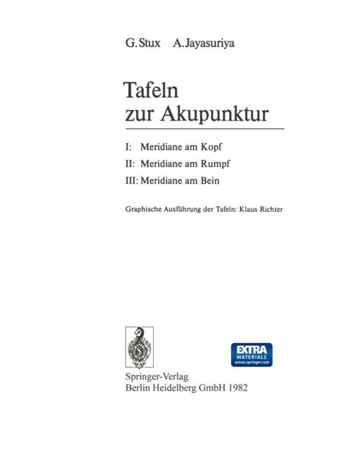 A. Jayasuriya, G. Stux - Tafeln zur Akupunktur, E-bok