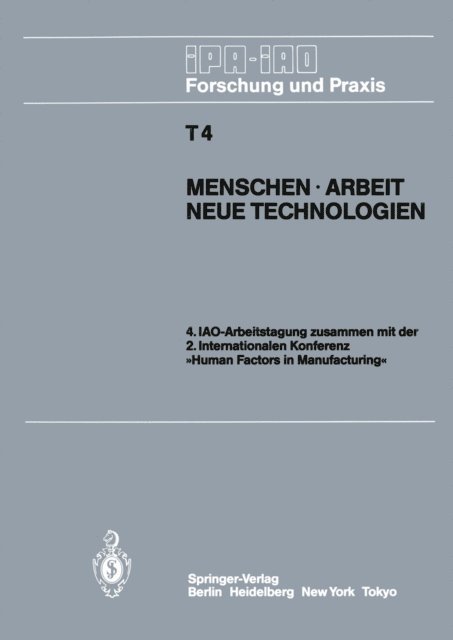 H.-J. Bullinger - Menschen · Arbeit Neue Technologien, E-bok