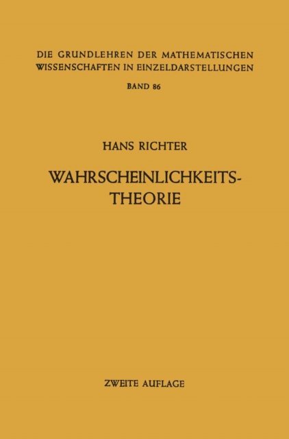 Hans Richter - Wahrscheinlichkeitstheorie, E-bok